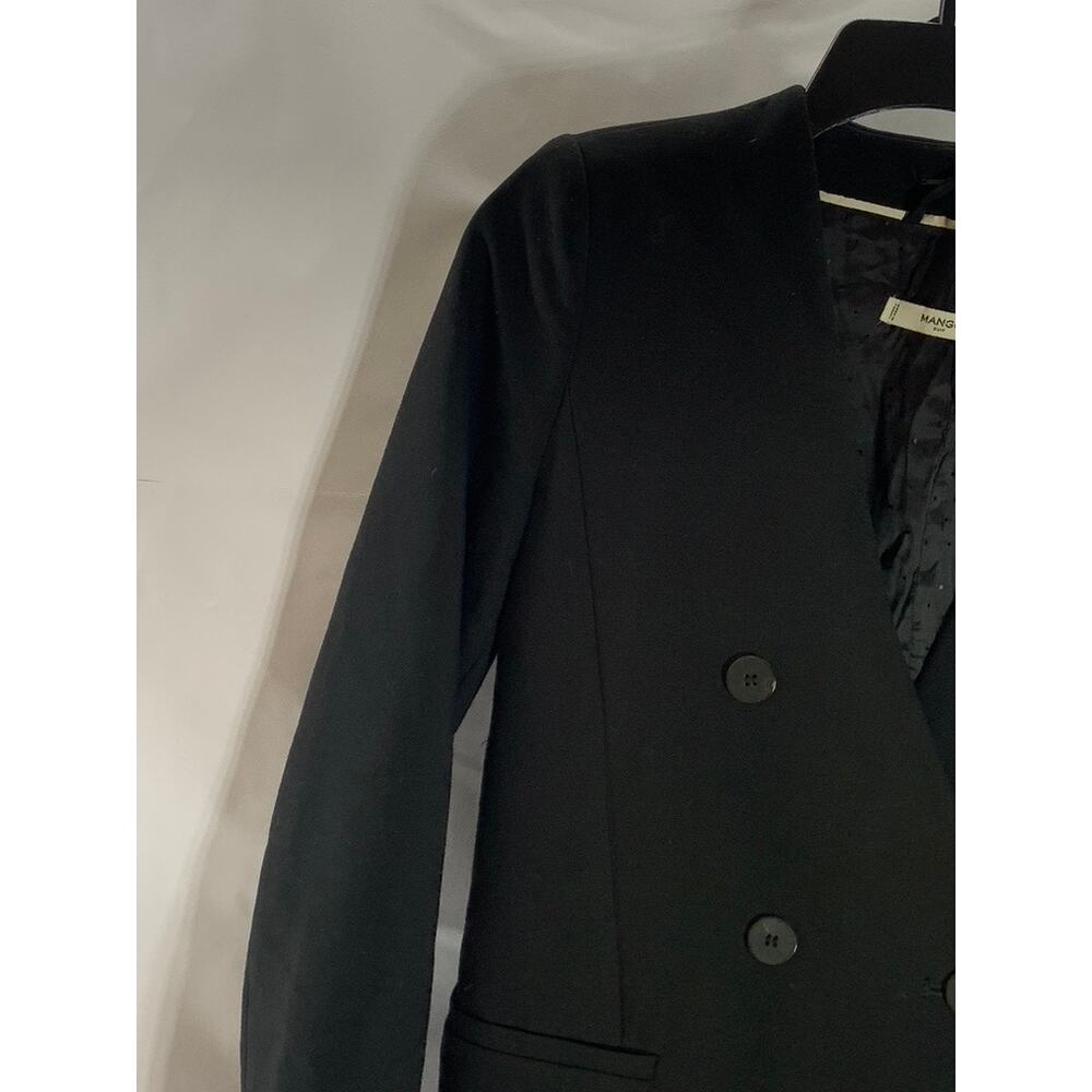Mango Suit Women's Black Solid Double-Breasted Co… - image 3
